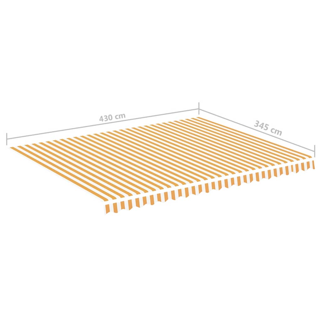 Vervangingsdoek voor luifel 4,5x3,5 m geel en wit