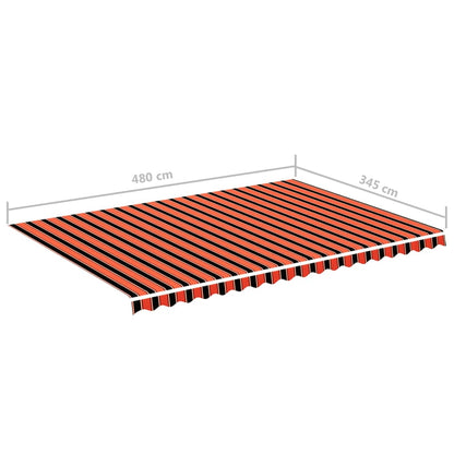 Vervangingsdoek voor luifel 5x3,5 m oranje en bruin