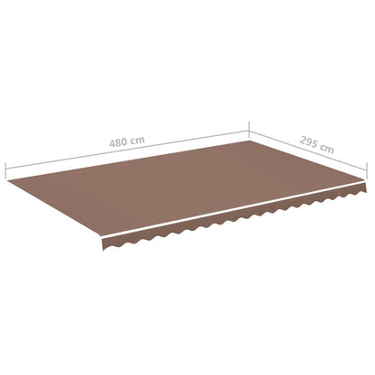 Vervangingsdoek voor luifel 5x3 m bruin