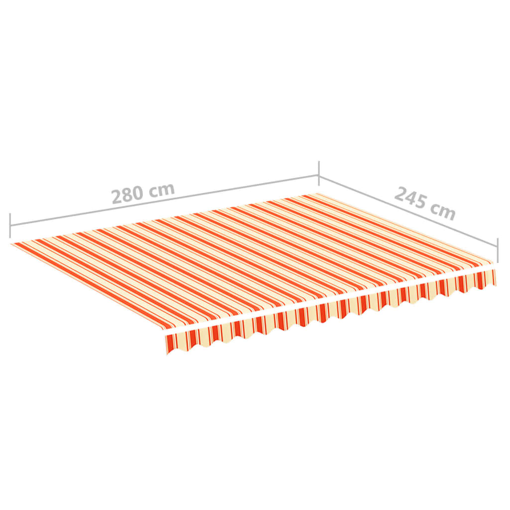 Vervangingsdoek voor luifel 3x2,5 m geel en oranje