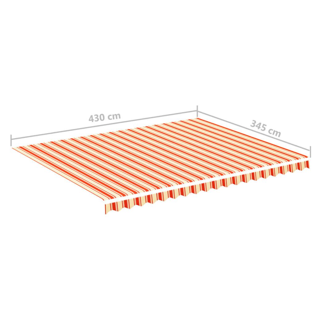 Vervangingsdoek voor luifel 4,5x3,5 m geel en oranje