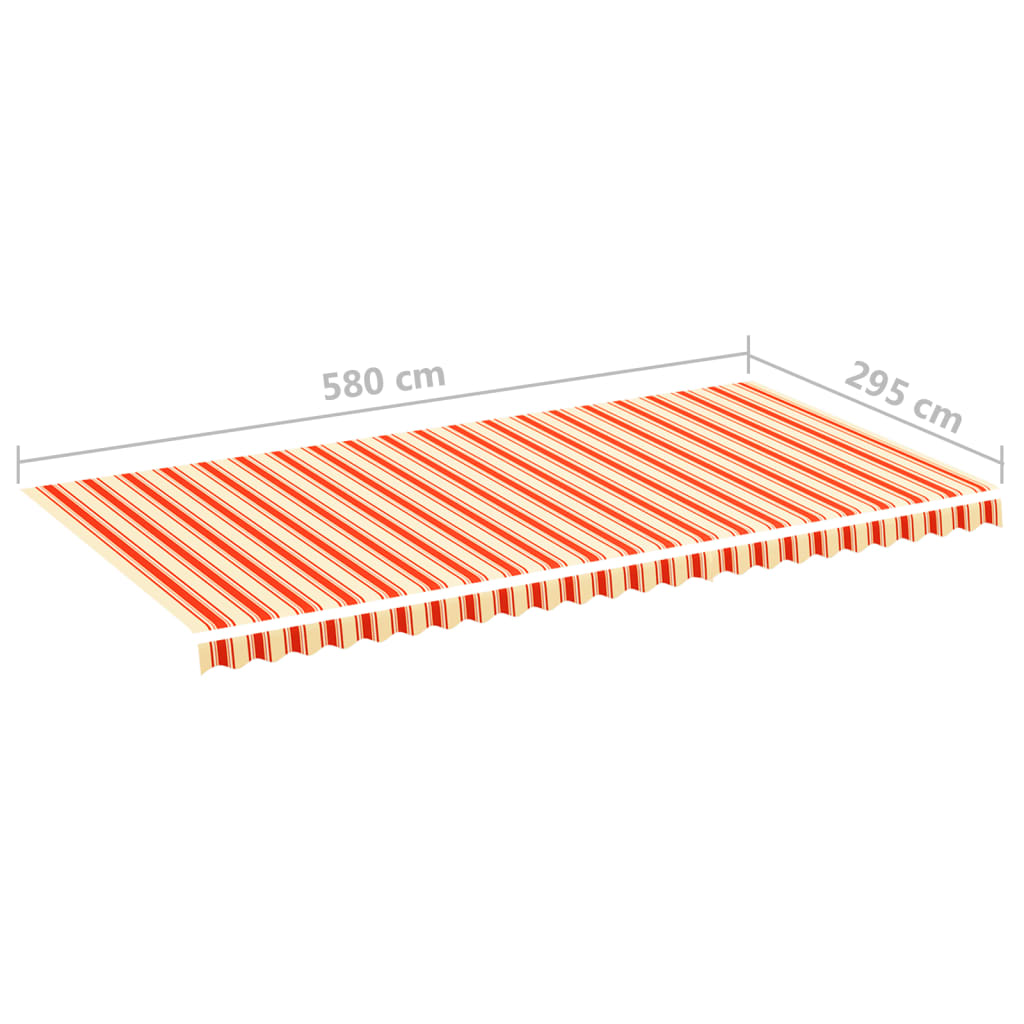 Vervangingsdoek voor luifel 6x3 m geel en oranje