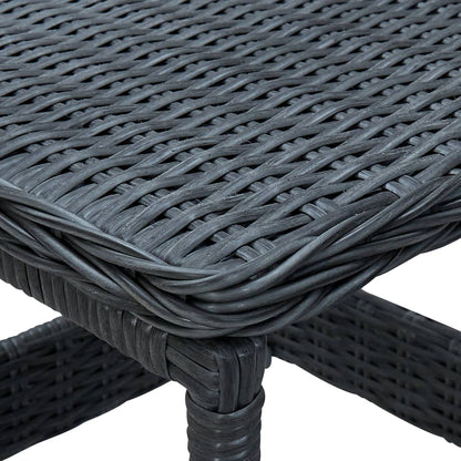 Tuintafel 45x45x46,5 cm poly rattan donkergrijs