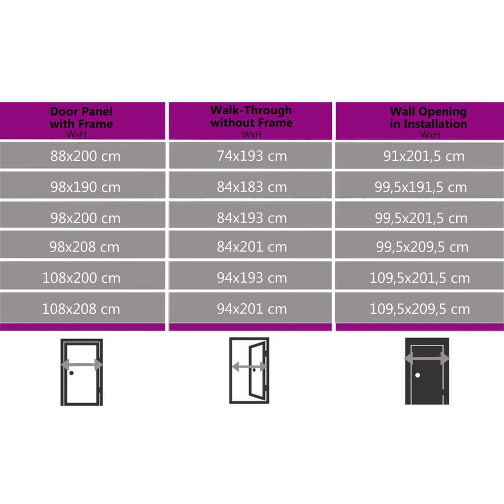 Voordeur 110x210 cm aluminium en PVC wit