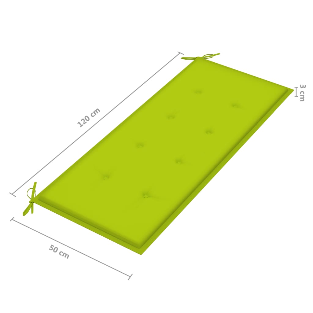 Tuinbank 2-zits met kussen 120 cm eucalyptushout grijs