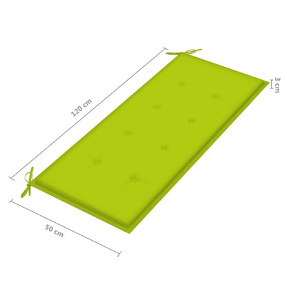 Tuinbank 2-zits met kussen 120 cm eucalyptushout grijs