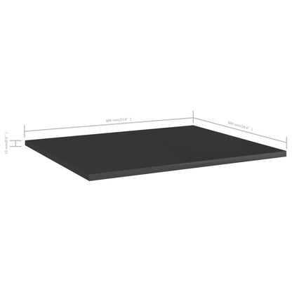 Wandschappen 8 st 60x50x1,5 cm bewerkt hout hoogglans zwart