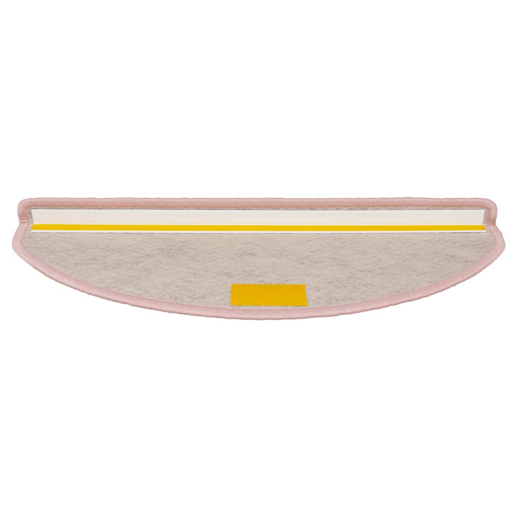 Trapmatten zelfklevend 15 st sisal-look 65x21x4 cm roze