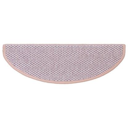 Trapmatten zelfklevend 15 st sisal-look 65x21x4 cm roze