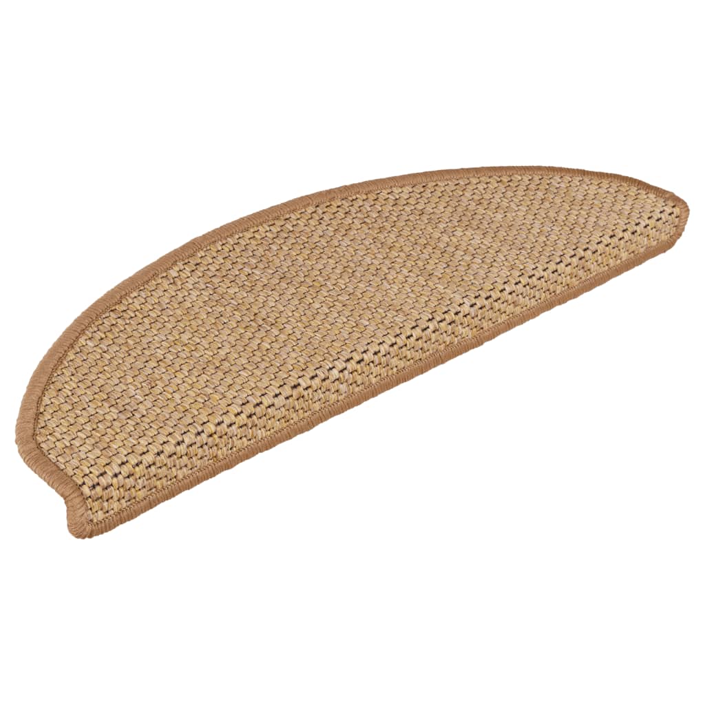 Trapmatten zelfklevend 15 st sisal-look 65x21x4 cm sisalkleurig