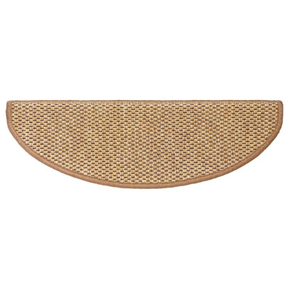 Trapmatten zelfklevend 15 st sisal-look 65x21x4 cm sisalkleurig