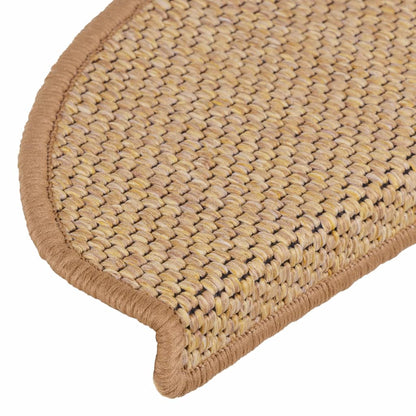 Trapmatten zelfklevend 15 st sisal-look 65x21x4 cm sisalkleurig