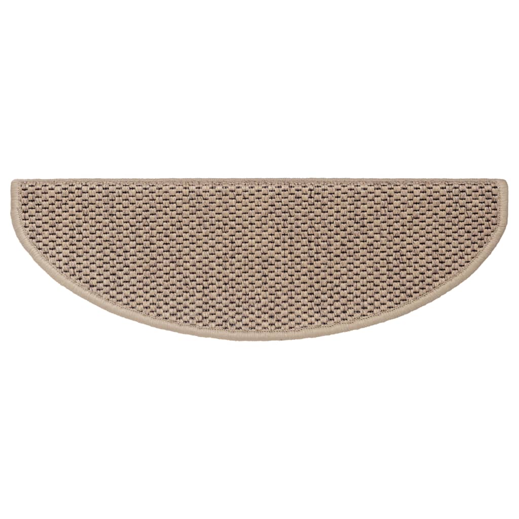 Trapmatten zelfklevend 15 st sisal-look 65x21x4 cm zandkleurig