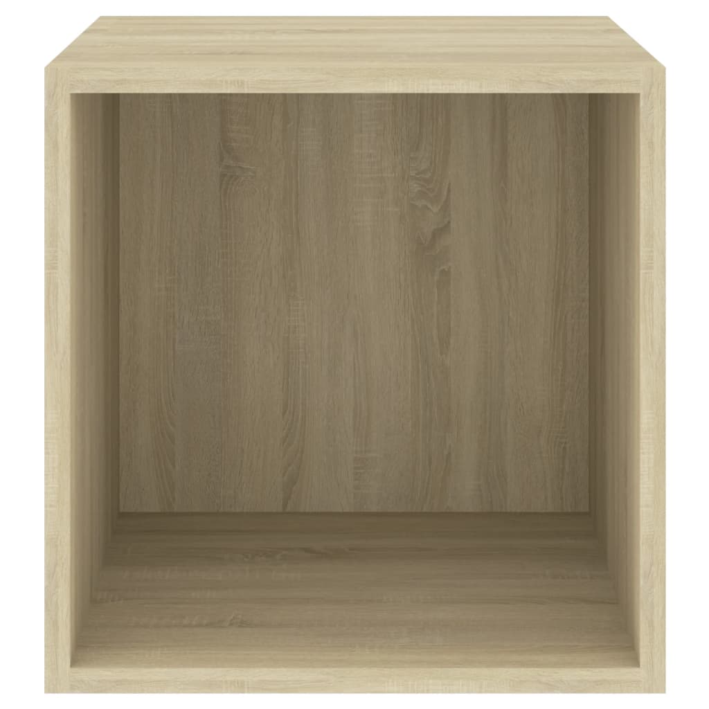 Wandkasten 2 st 37x37x37 cm bewerkt hout sonoma eikenkleurig