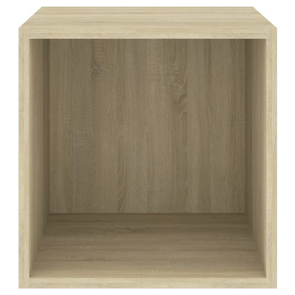 Wandkasten 2 st 37x37x37 cm bewerkt hout sonoma eikenkleurig