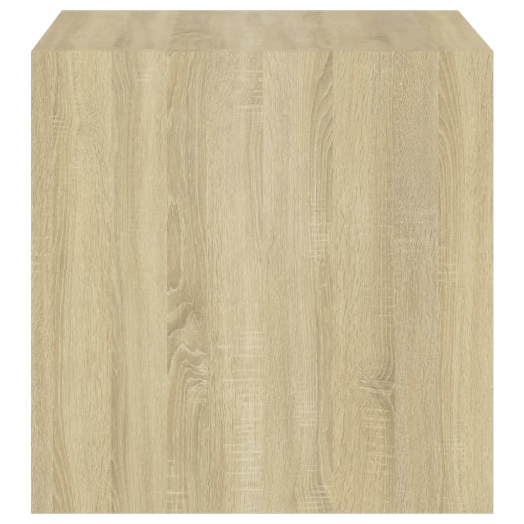 Wandkasten 2 st 37x37x37 cm bewerkt hout sonoma eikenkleurig