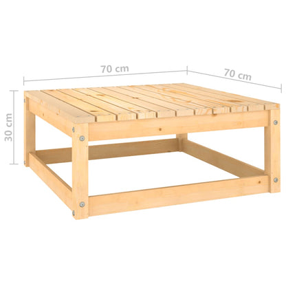 Tuinvoetenbank 70x70x30 cm massief grenenhout