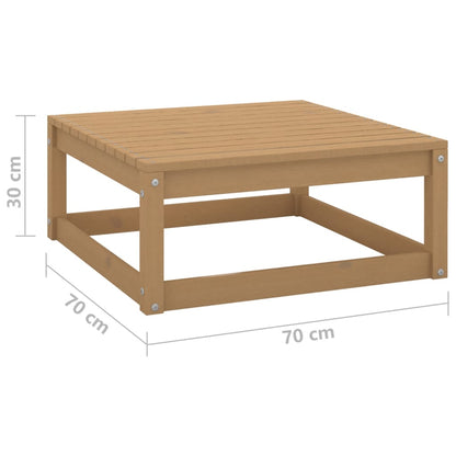 Tuinvoetenbank 70x70x30 cm massief grenenhout honingbruin