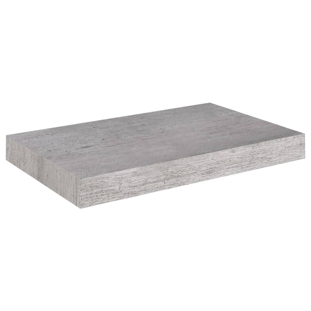 Wandschappen 4 st zwevend 40x23x3,8 cm MDF betongrijs