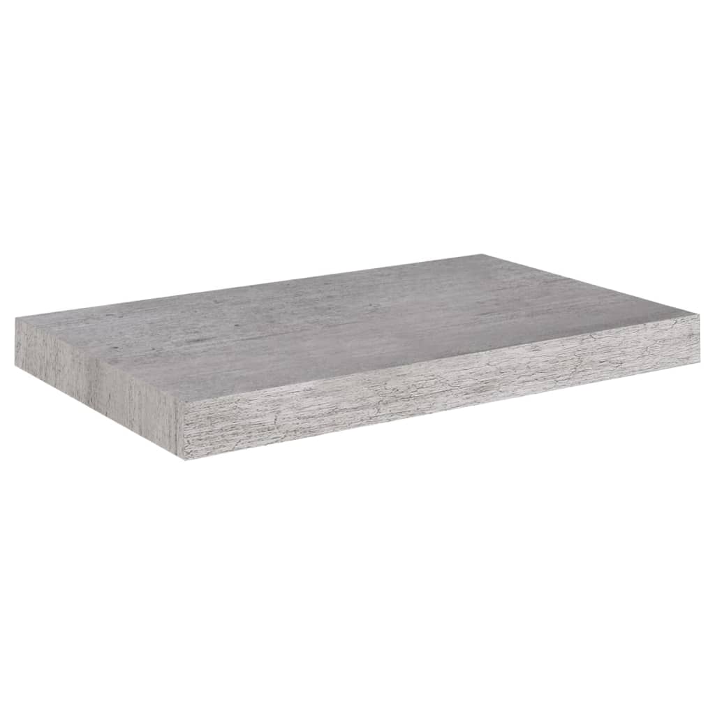 Wandschappen zwevend 4 st 50x23x3,8 cm MDF betongrijs