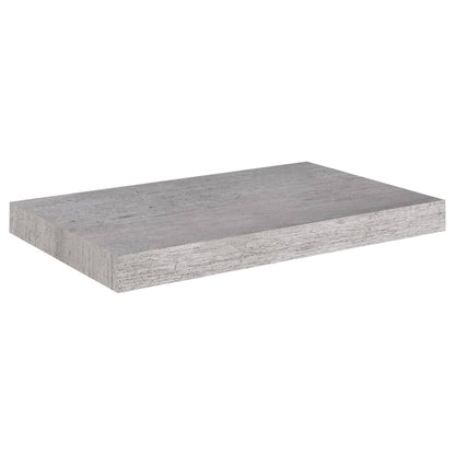 Wandschappen zwevend 4 st 50x23x3,8 cm MDF betongrijs