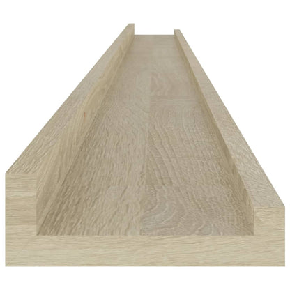 Wandschappen 4 st 115x9x3 cm sonoma eikenkleurig