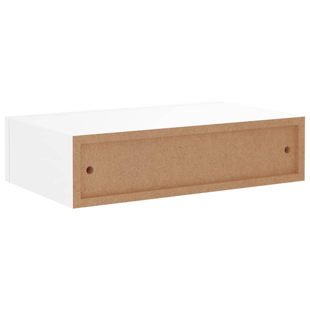 Wandschap met lade 40x23,5x10 cm MDF wit