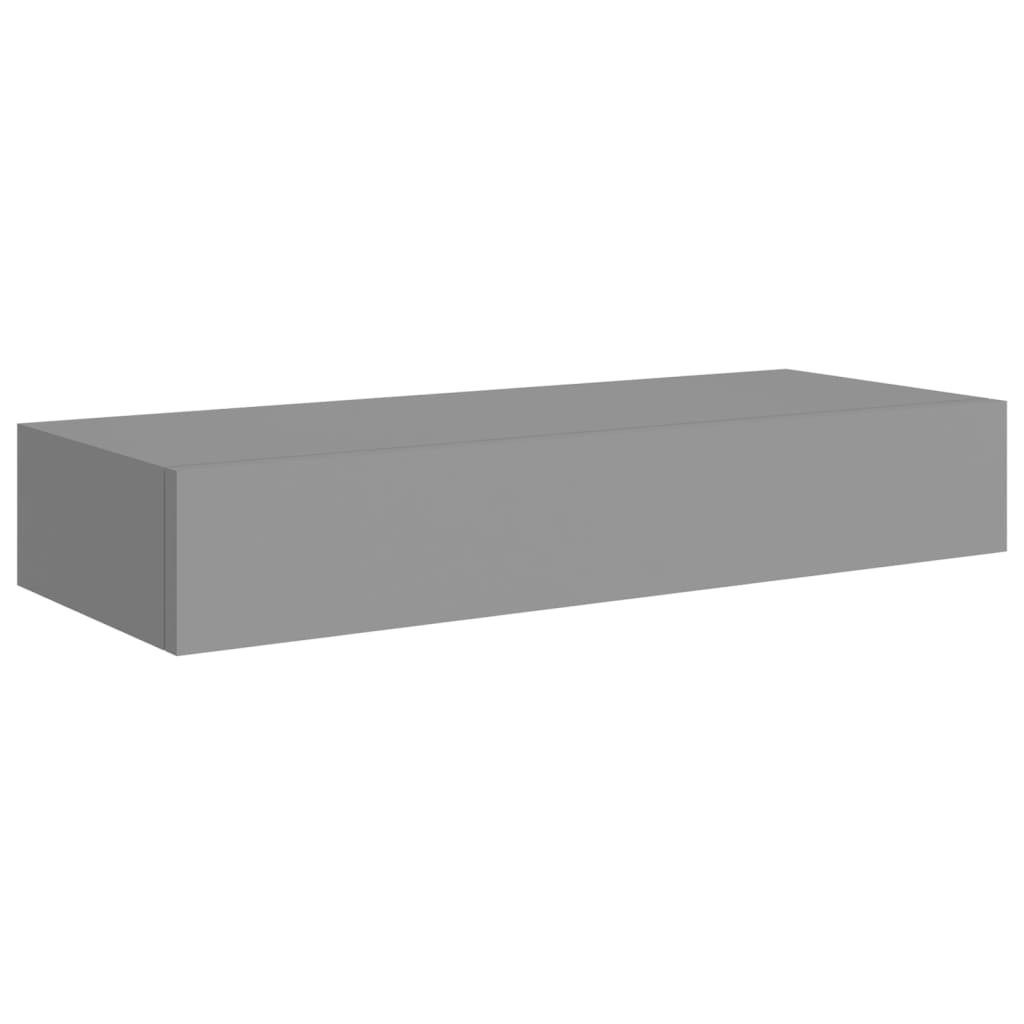 Wandschap met lade 60x23,5x10 cm MDF grijs