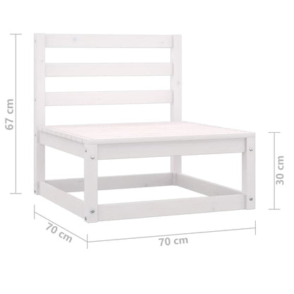 Tuinbank 2-zits massief grenenhout wit