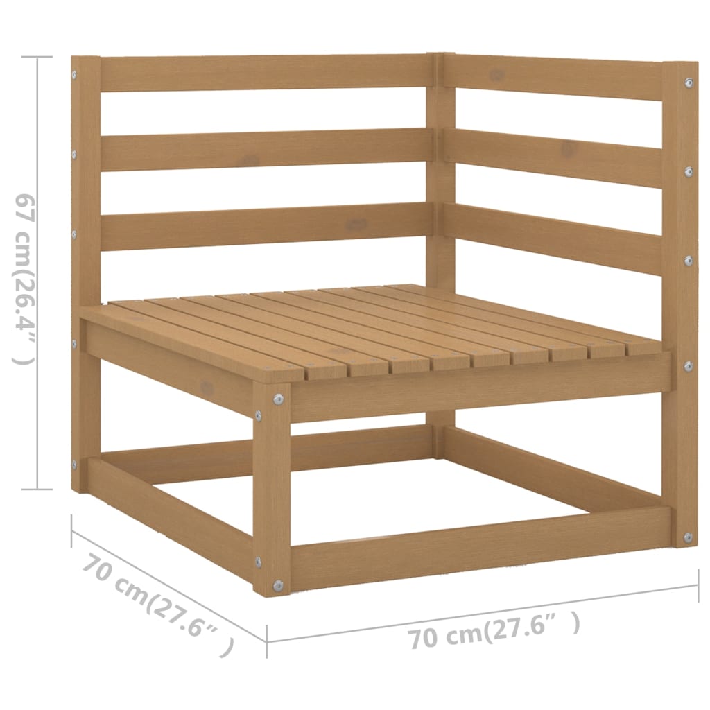 10-delige Loungeset massief grenenhout