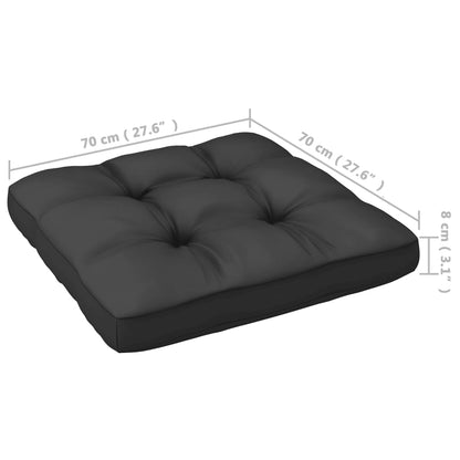 10-delige Loungeset met kussens massief grenenhout wit