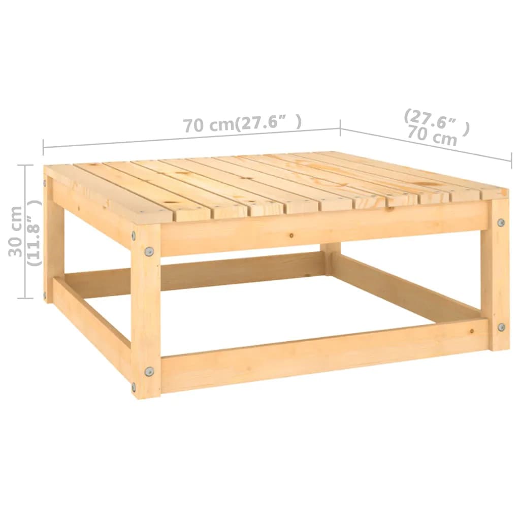 10-delige Loungeset met kussens massief grenenhout