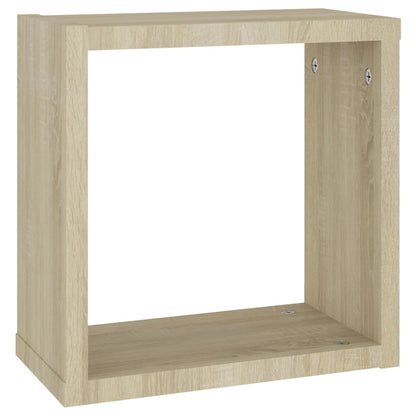 Wandschappen kubus 6 st 30x15x30 cm sonoma eikenkleurig