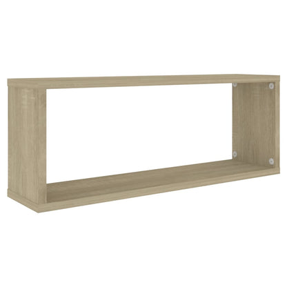 Wandschappen kubus 4 st 60x15x23 cm bewerkt hout sonoma eiken