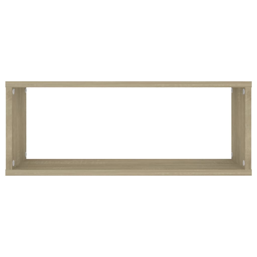 Wandschappen kubus 4 st 60x15x23 cm bewerkt hout sonoma eiken