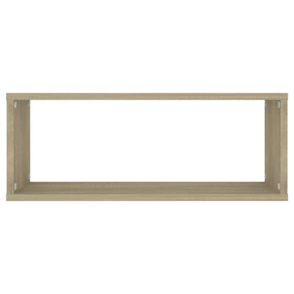 Wandschappen kubus 4 st 60x15x23 cm bewerkt hout sonoma eiken