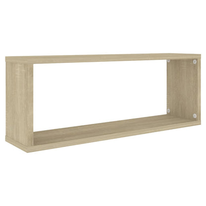 Wandschappen kubus 6 st 60x15x23 cm bewerkt hout sonoma eiken