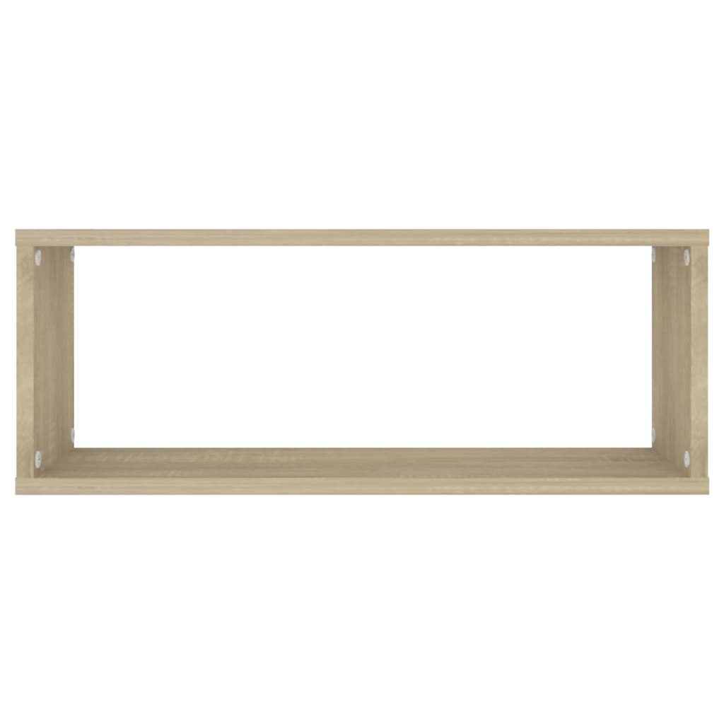 Wandschappen kubus 6 st 60x15x23 cm bewerkt hout sonoma eiken