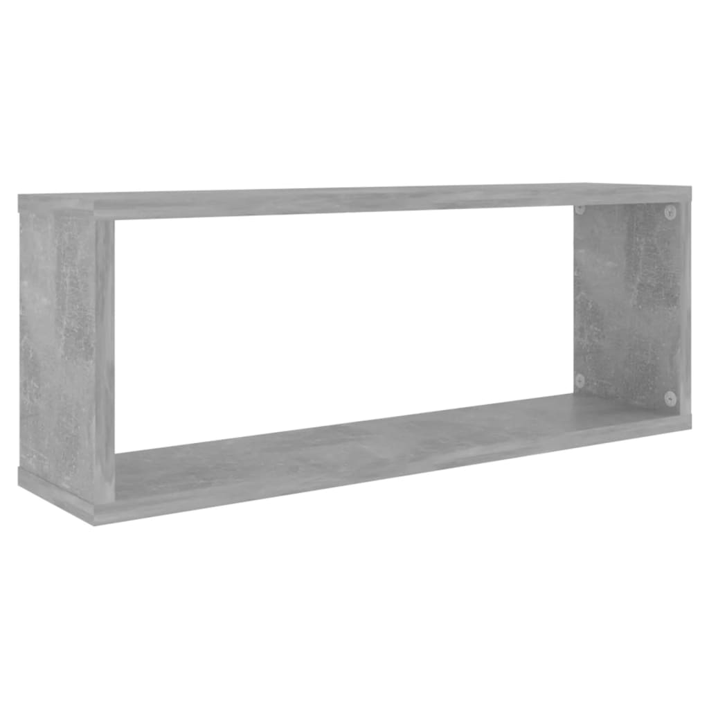 Wandschappen kubus 4 st 60x15x23 cm bewerkt hout betongrijs