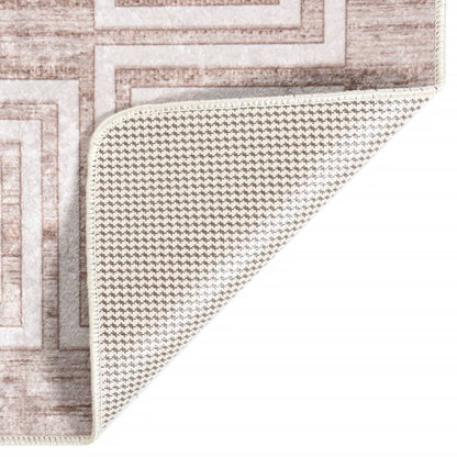 Vloerkleed wasbaar anti-slip 160x230 cm beige