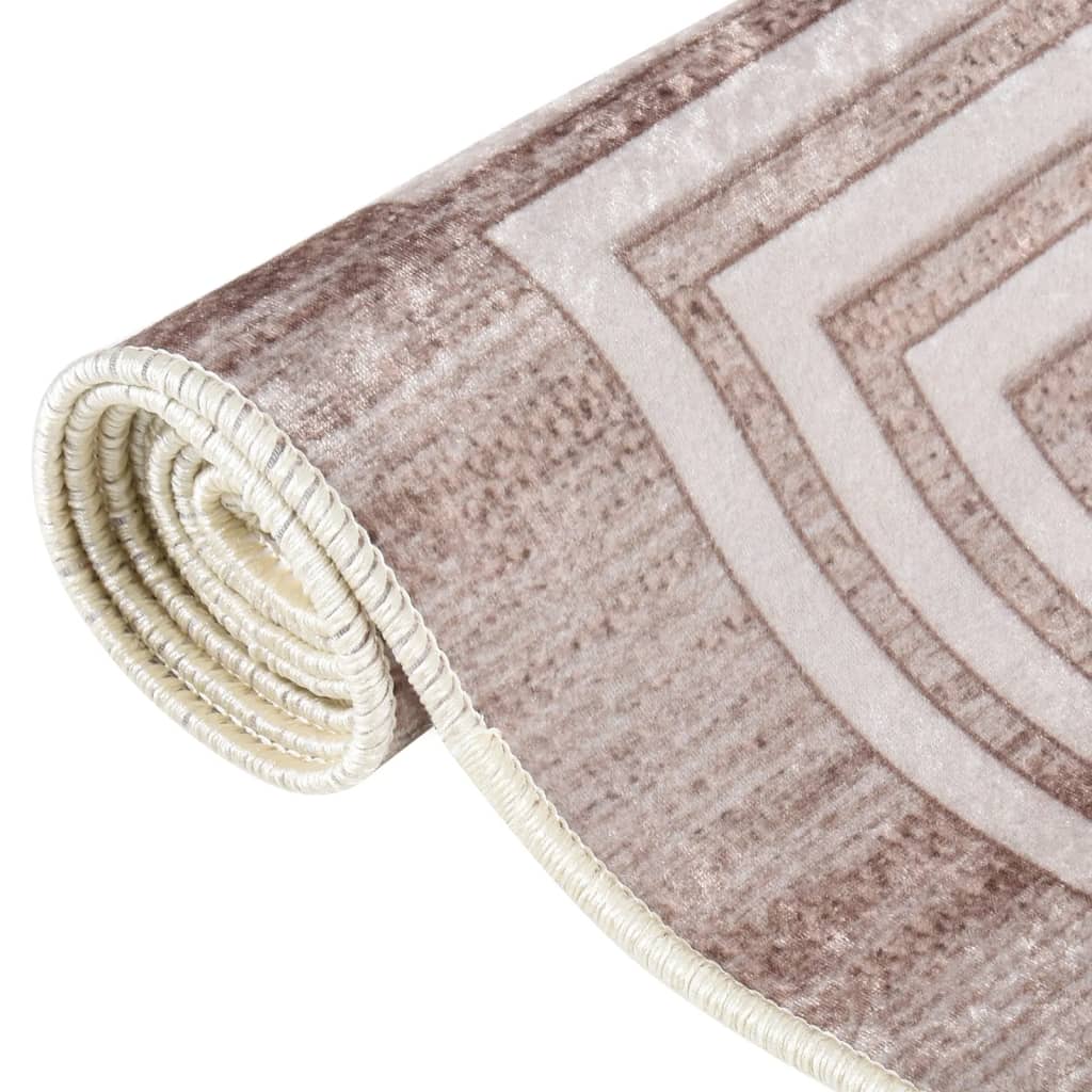 Vloerkleed wasbaar anti-slip 160x230 cm beige