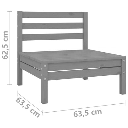 Tuinbank 2-zits massief grenenhout grijs