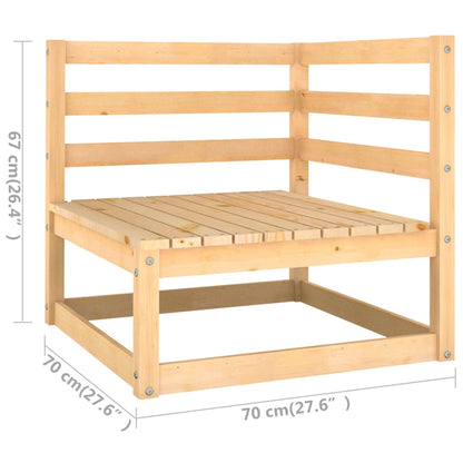 10-delige Loungeset met kussens massief grenenhout