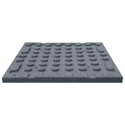 Valtegels 6 st 50x50x3 cm rubber grijs