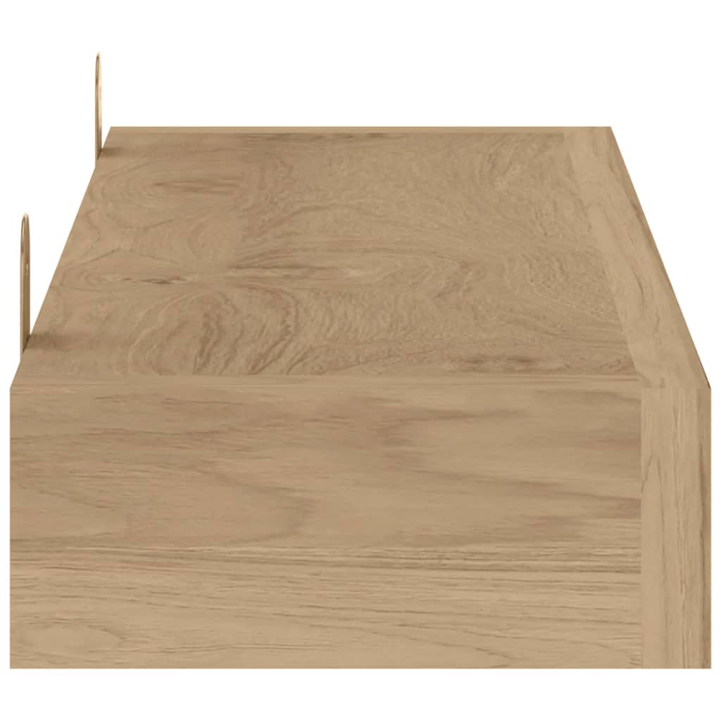 Wandschappen 2 st 60x15x4 cm massief teakhout