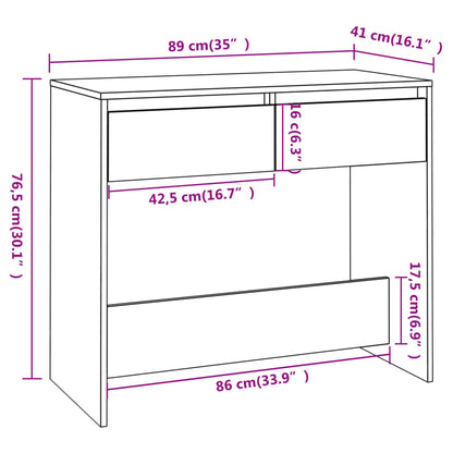 Wandtafel 89x41x76,5 cm staal zwart