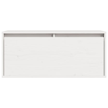 Wandkast 80x30x35 cm massief grenenhout wit