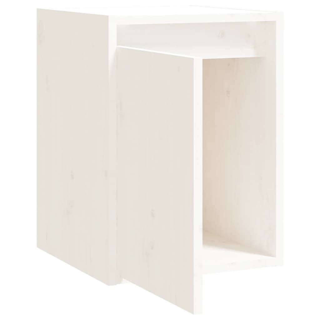 Wandkast 30x30x40 cm massief grenenhout wit