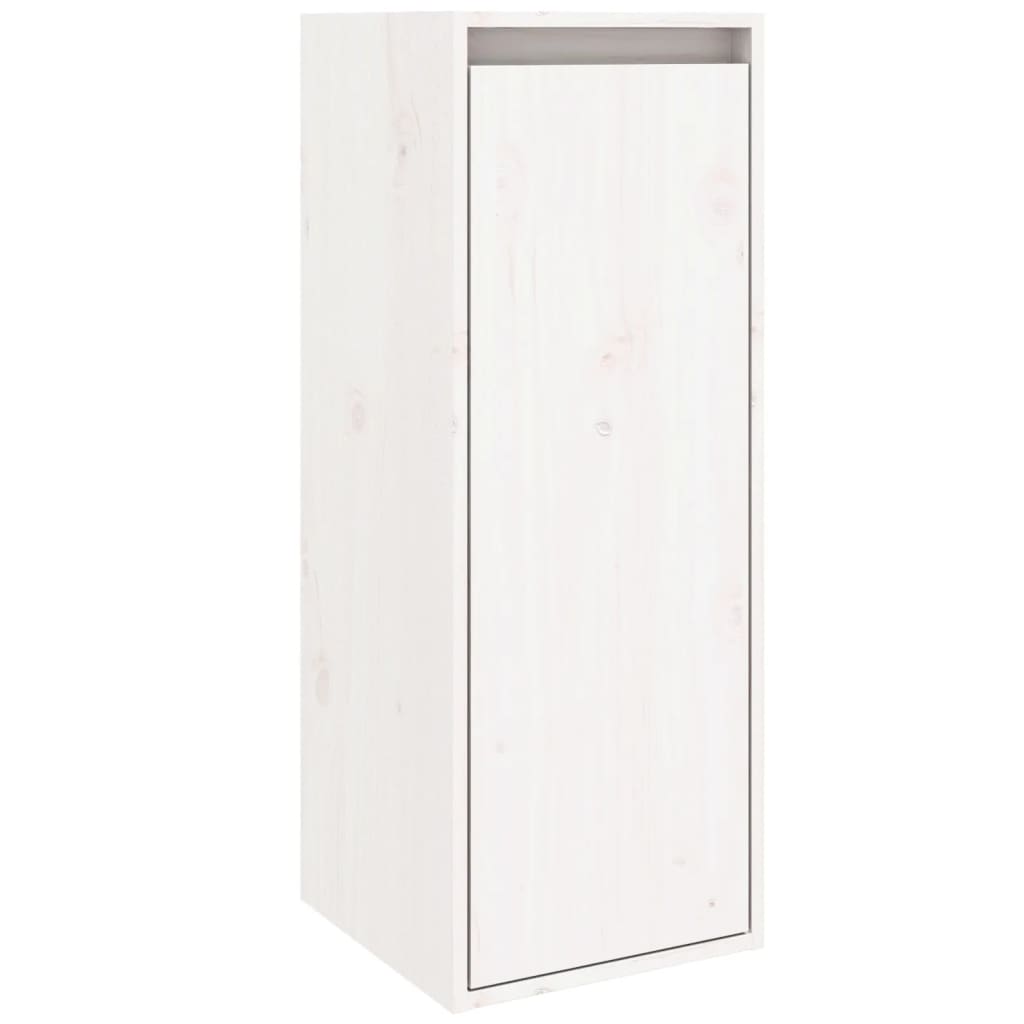 Wandkast 30x30x80 cm massief grenenhout wit