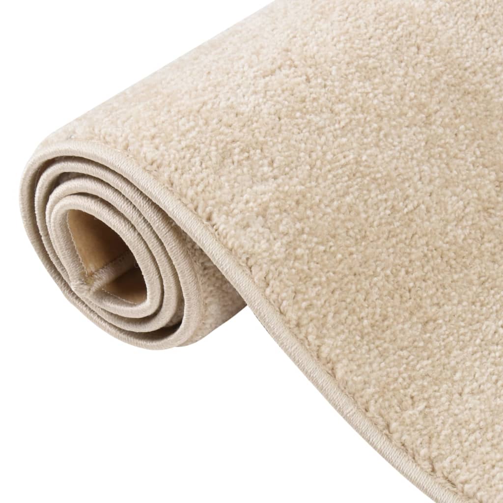 Vloerkleed kortpolig 160x230 cm beige